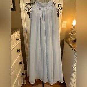 Elegant Blue Midi Dress with Flowing Silhouette